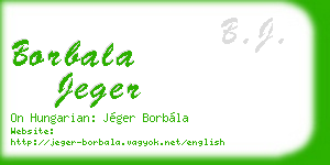 borbala jeger business card